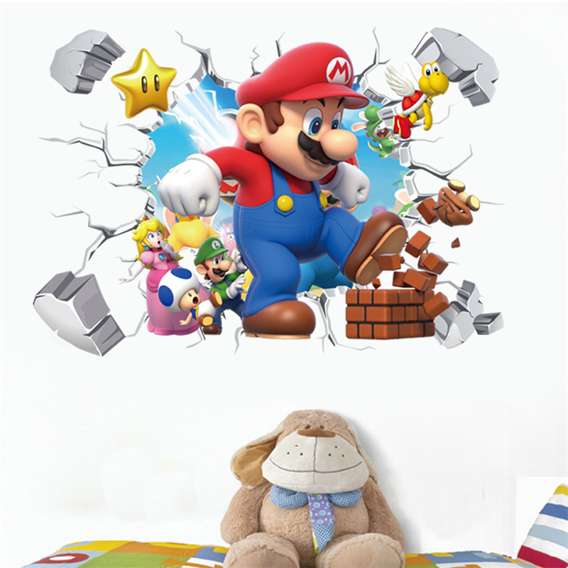 Baby Nursery Decals - 3D Cartoon Anime Game Characters Wall