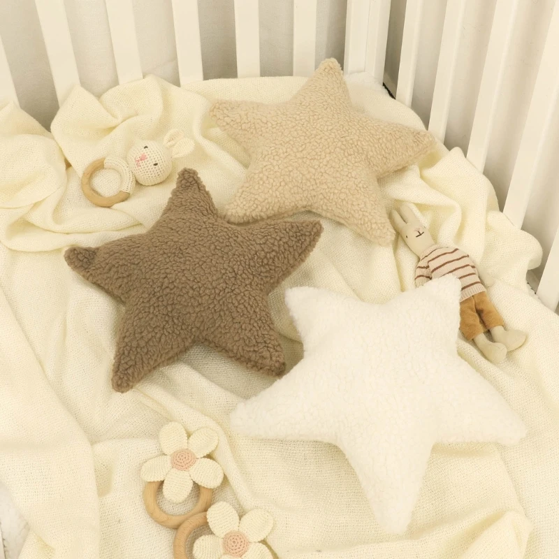 Baby Nursery Cushion - Solid Plush Nursery Decoration Star Shape