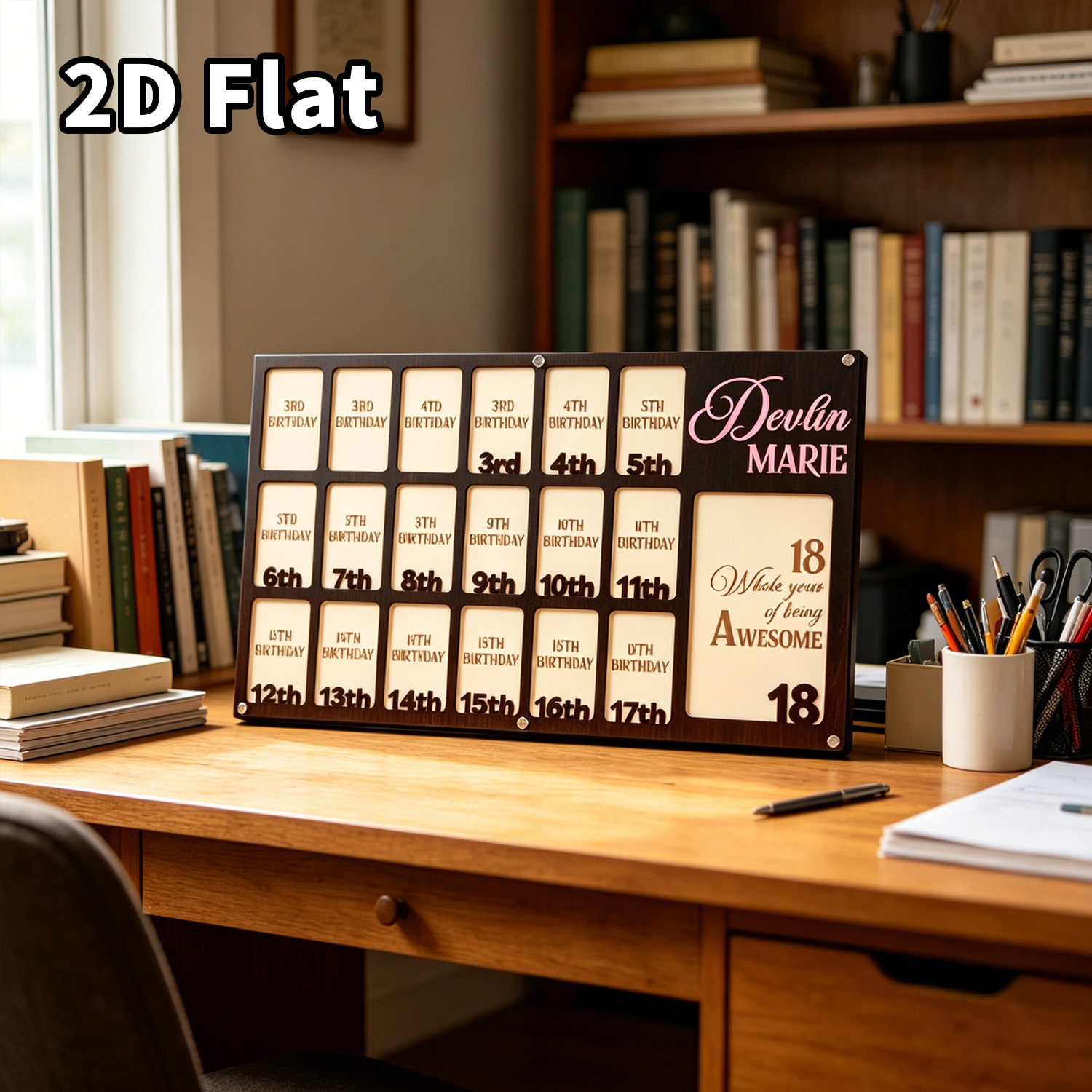 Baby Nursery Wall Decor - 1Pc Custom Grade Photo Frame Wooden