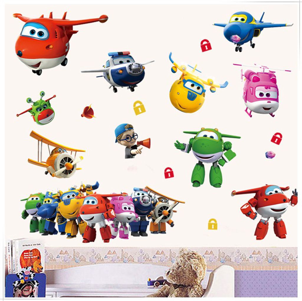 Hot Cartoon Super Wings Deform - Baby Nursery Decals recension och pris
