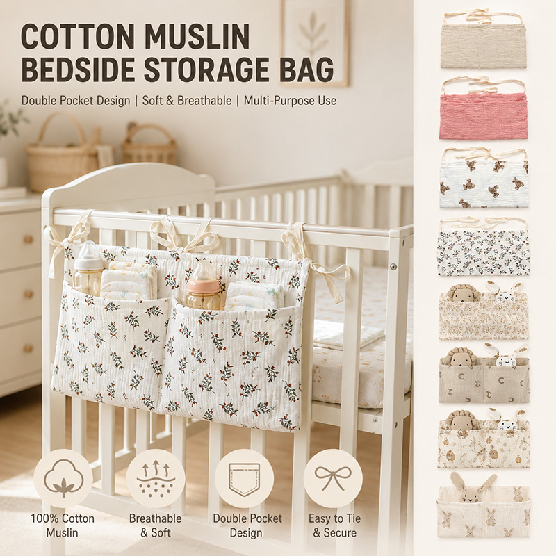 Muslin Baby Crib Organizer Cot - Baby Nursery Organiser recension och pris