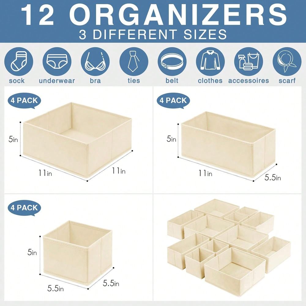 12PCS Set Drawer Organizer Clo - Baby Nursery Dresser recension och pris