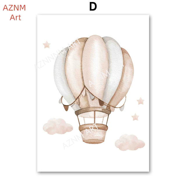 Elephant Balloon Rainbow Moon  - Baby Nursery Wall Decor recension och pris