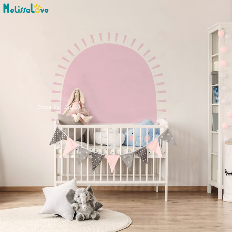 Half Sun Boho Wall Decals Abst - Baby Nursery Wallpaper recension och pris