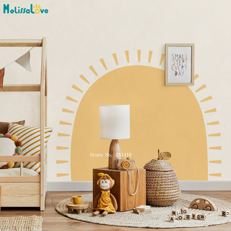 Half Sun Boho Wall Decals Abst - Baby Nursery Wallpaper recension och pris