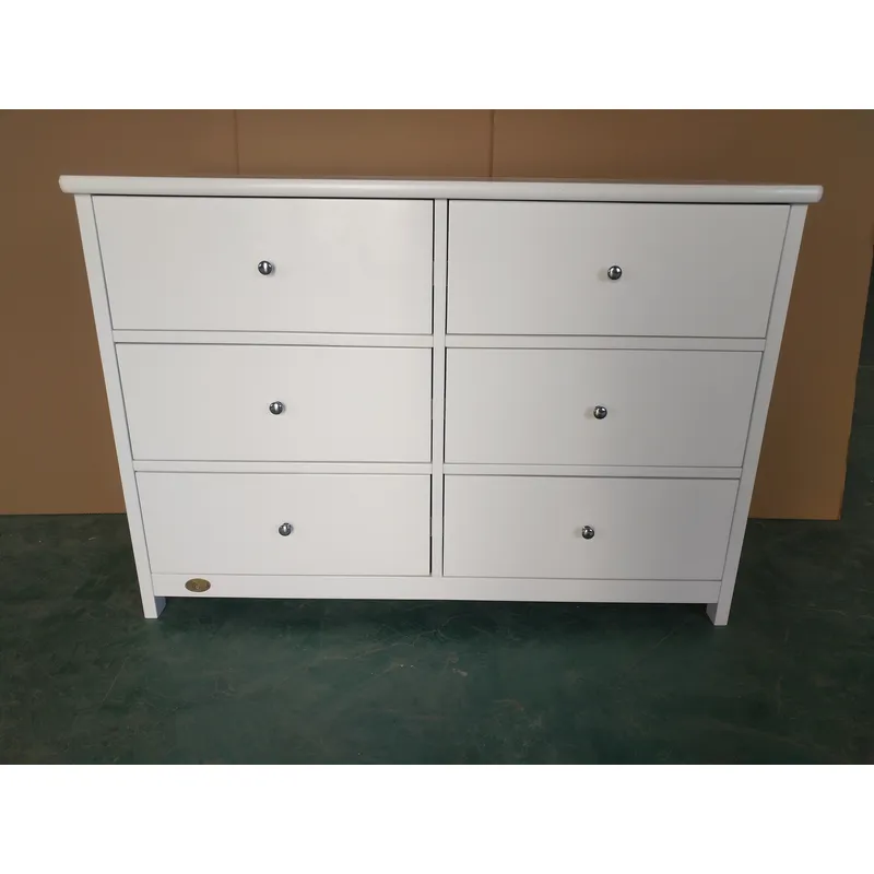 White Baby Storage Cabinet 6 D - Baby Nursery Dresser recension och pris
