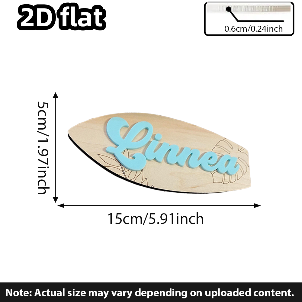 Surfboard Baby Name Signboard  - Baby Nursery Wall Decor recension och pris