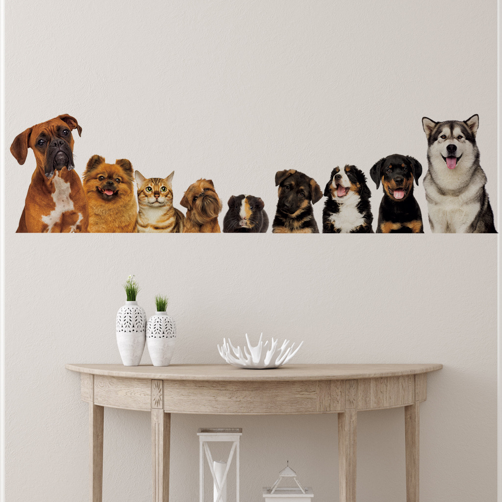 C30# 9 Cute Cats And Dogs Wall - Baby Nursery Wallpaper recension och pris