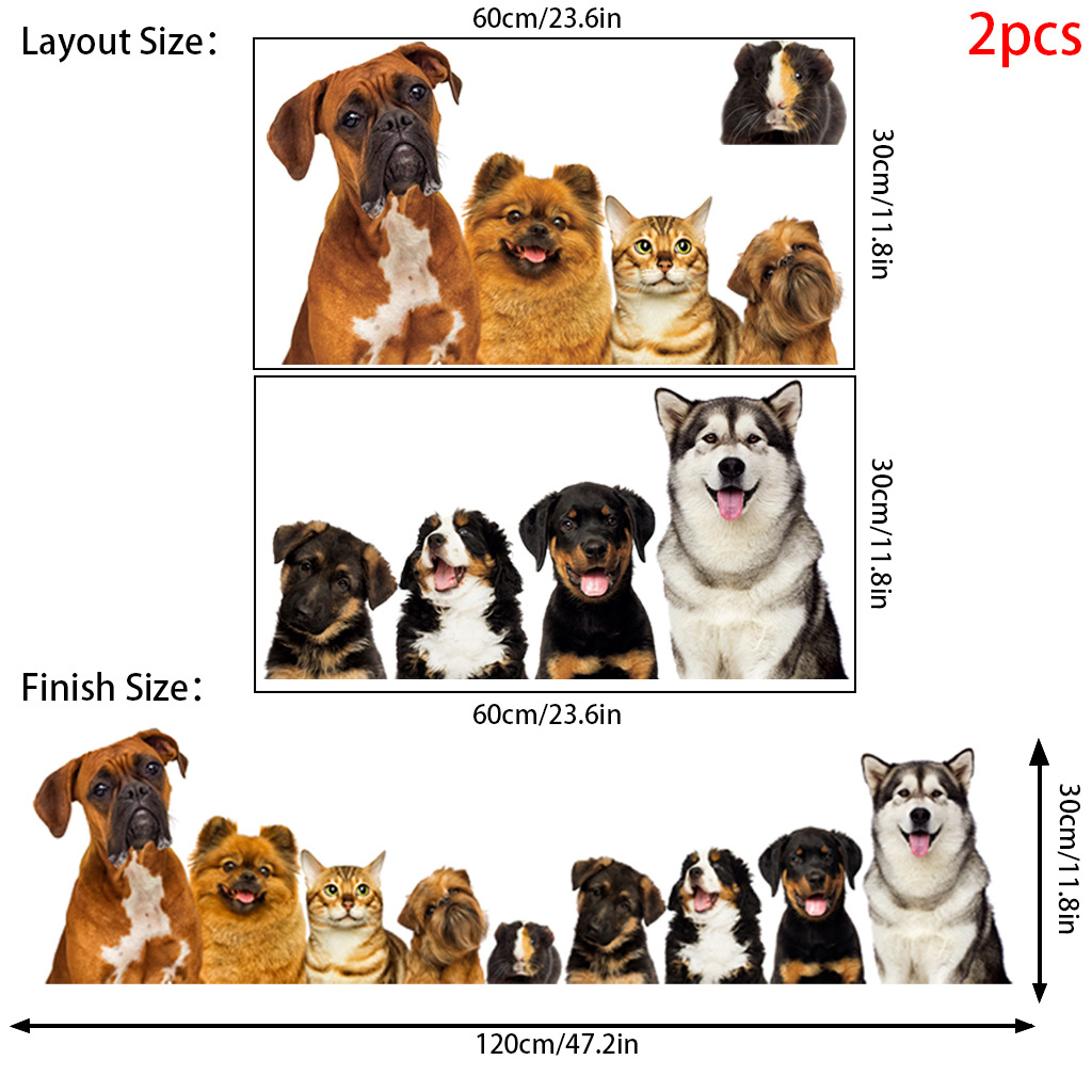 C30# 9 Cute Cats And Dogs Wall - Baby Nursery Wallpaper recension och pris