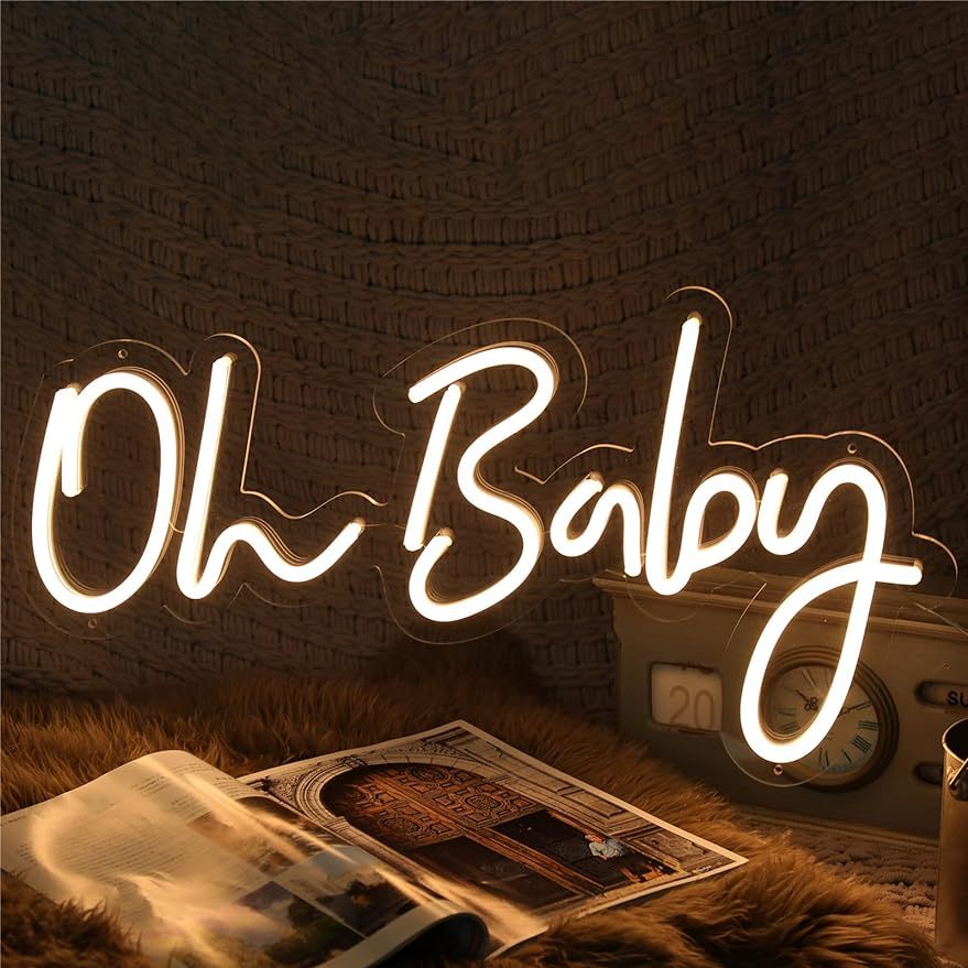Oh Baby Neon Sign LED Marquee  - Baby Nursery Wall Lights recension och pris