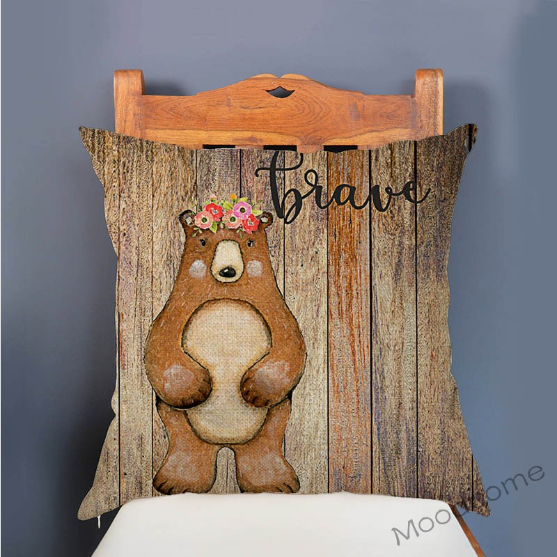 Cute Woodland Animals Wood Tex - Baby Nursery Cushion recension och pris