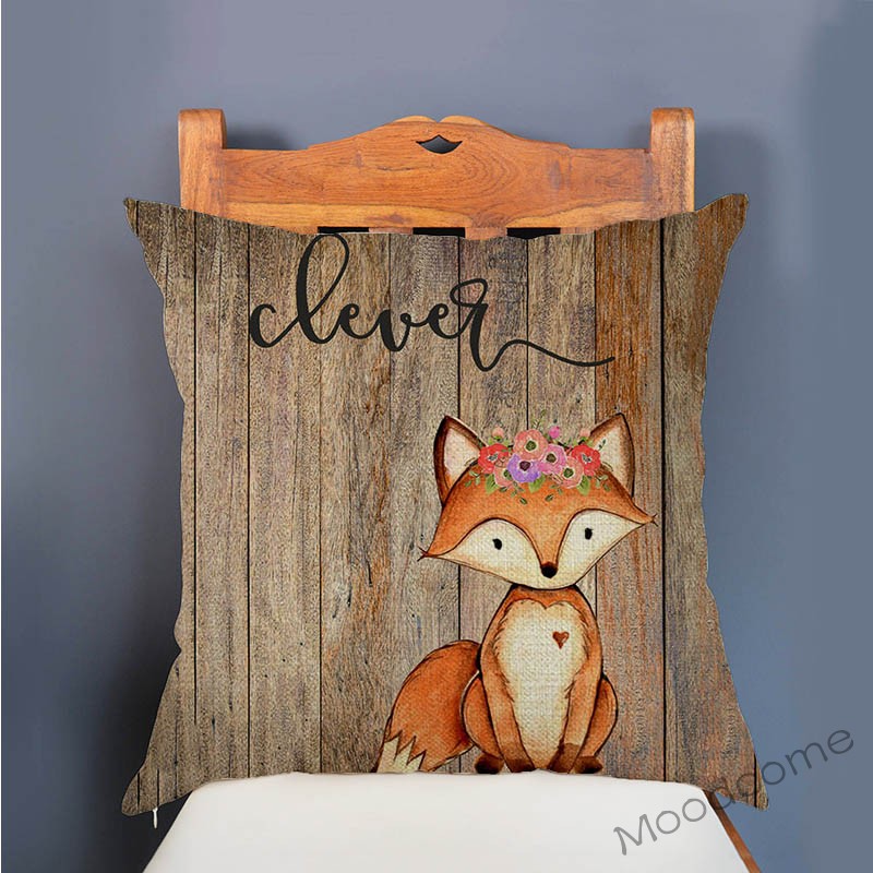 Cute Woodland Animals Wood Tex - Baby Nursery Cushion recension och pris