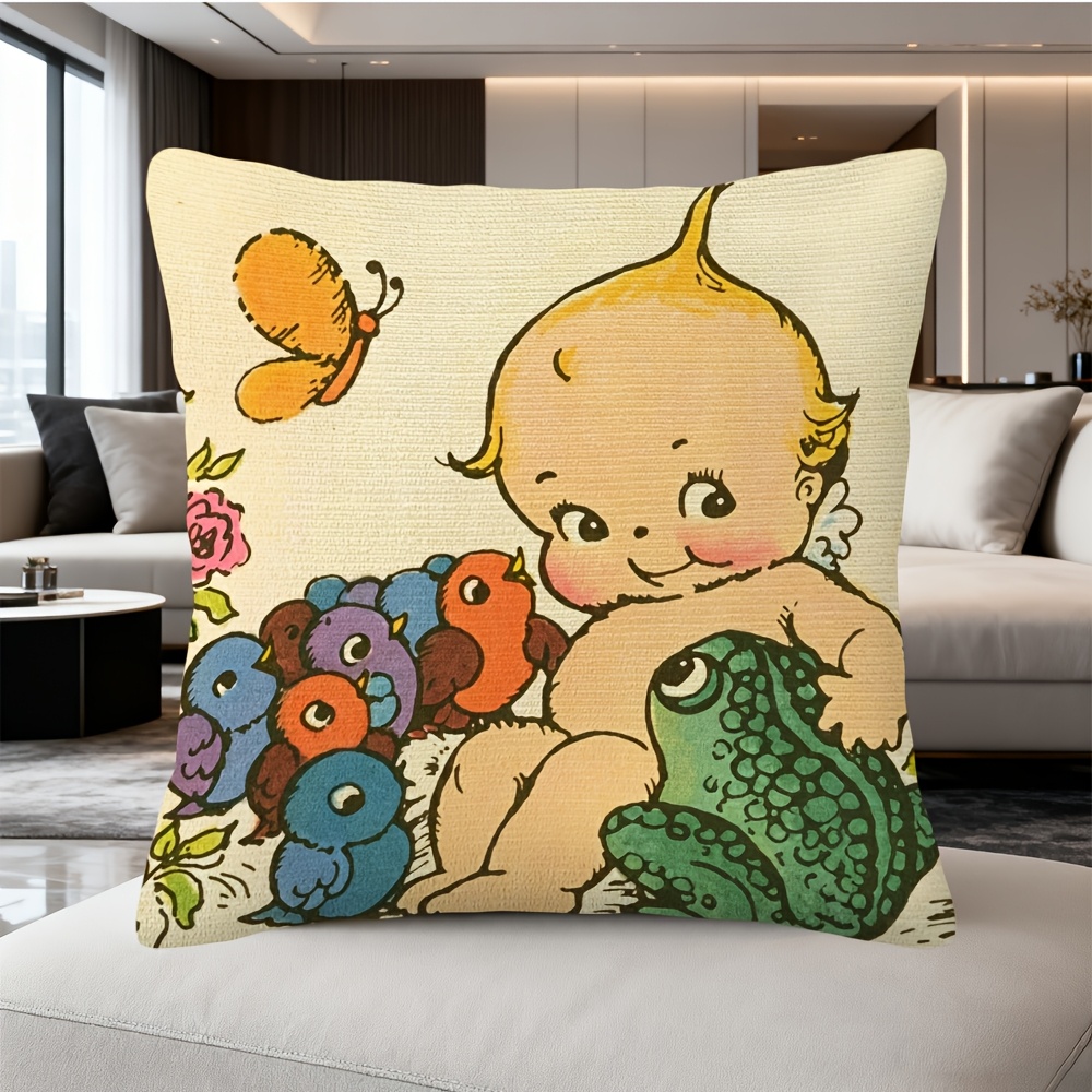 Cute Baby Frog Nursery Decor P - Baby Nursery Cushion recension och pris