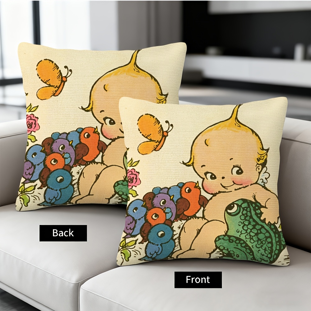 Cute Baby Frog Nursery Decor P - Baby Nursery Cushion recension och pris