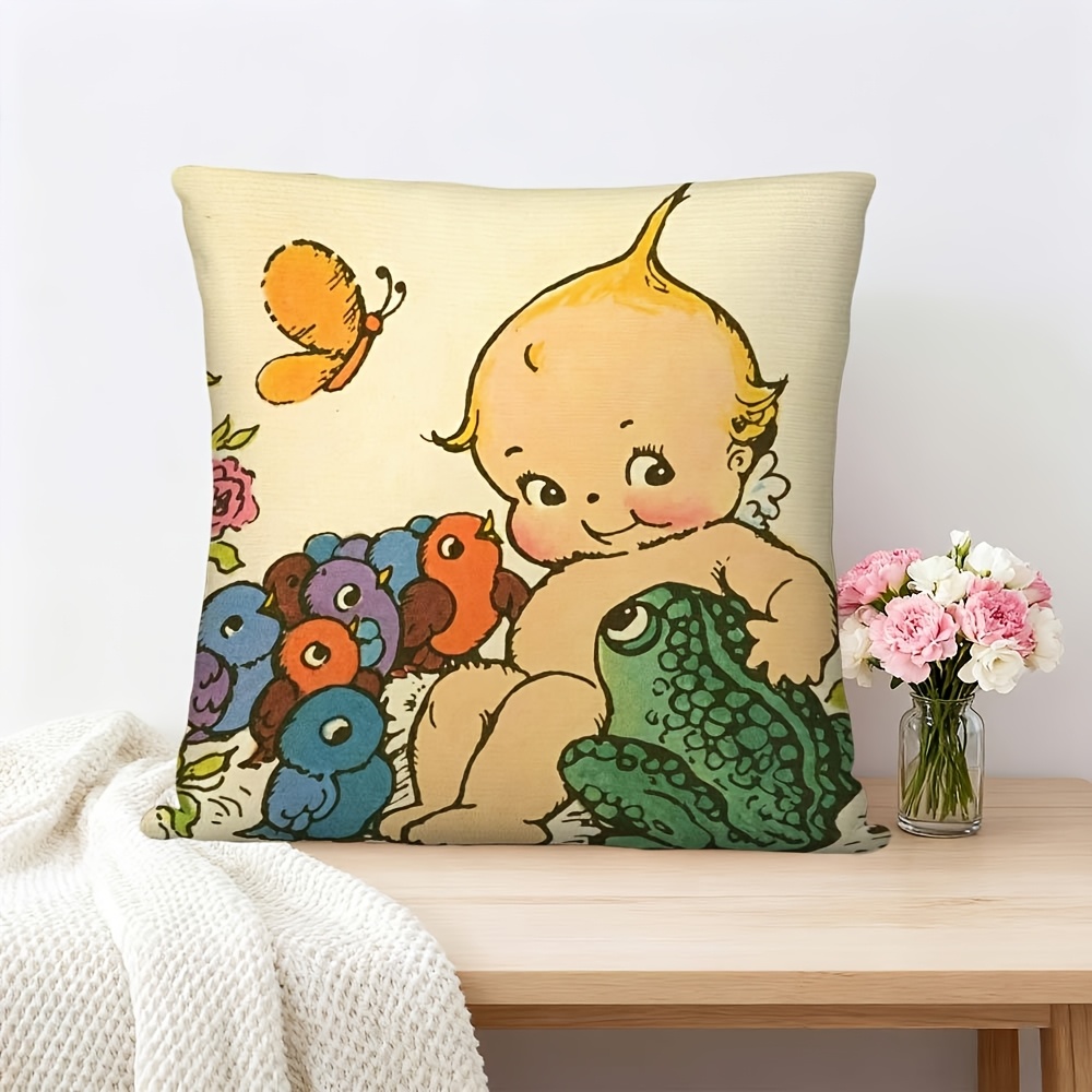 Cute Baby Frog Nursery Decor P - Baby Nursery Cushion recension och pris