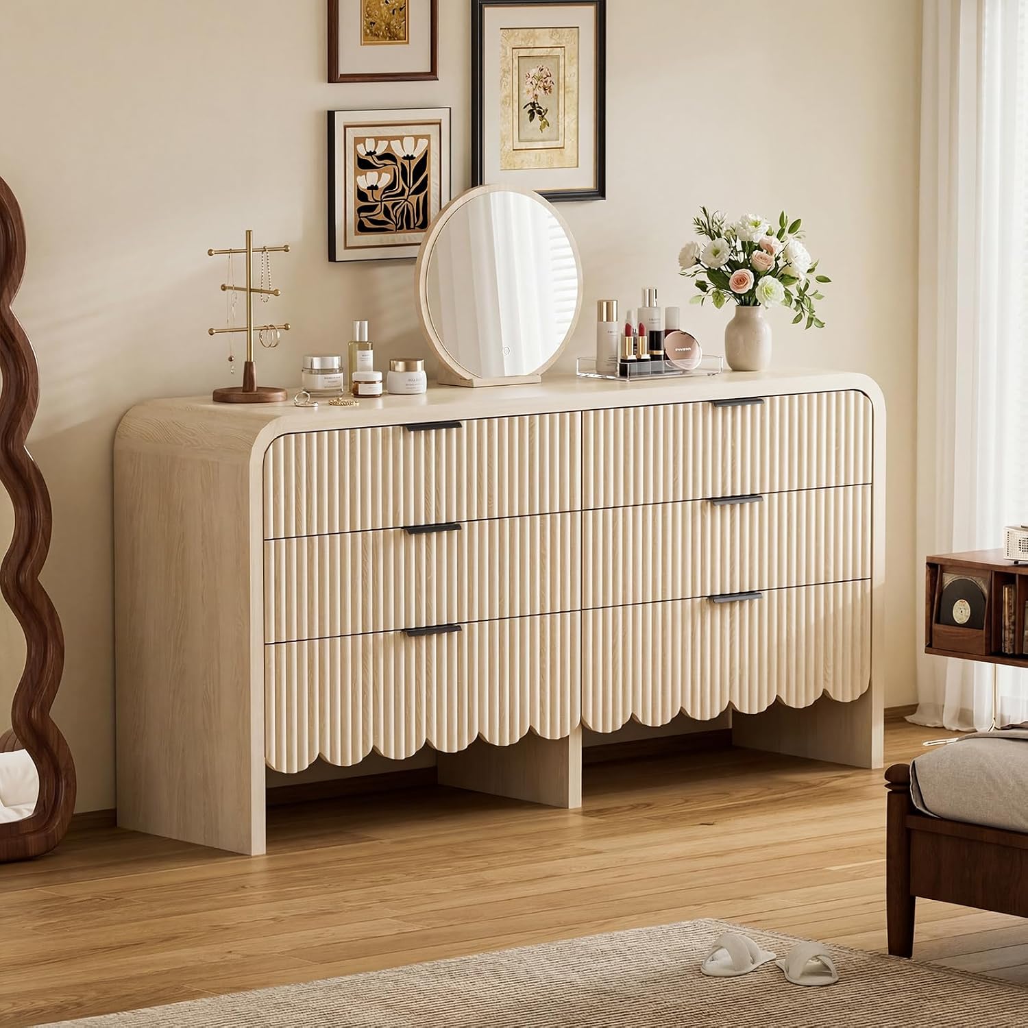 Wood 6 Drawer Dresser Nursery  - Baby Nursery Dresser recension och pris