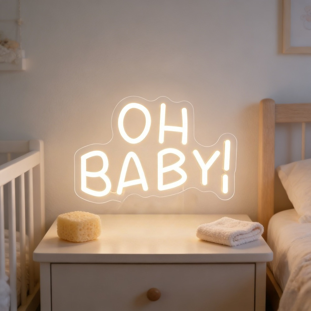OH BABY Neon Sign for Wall Dec - Baby Nursery Wall Lights recension och pris