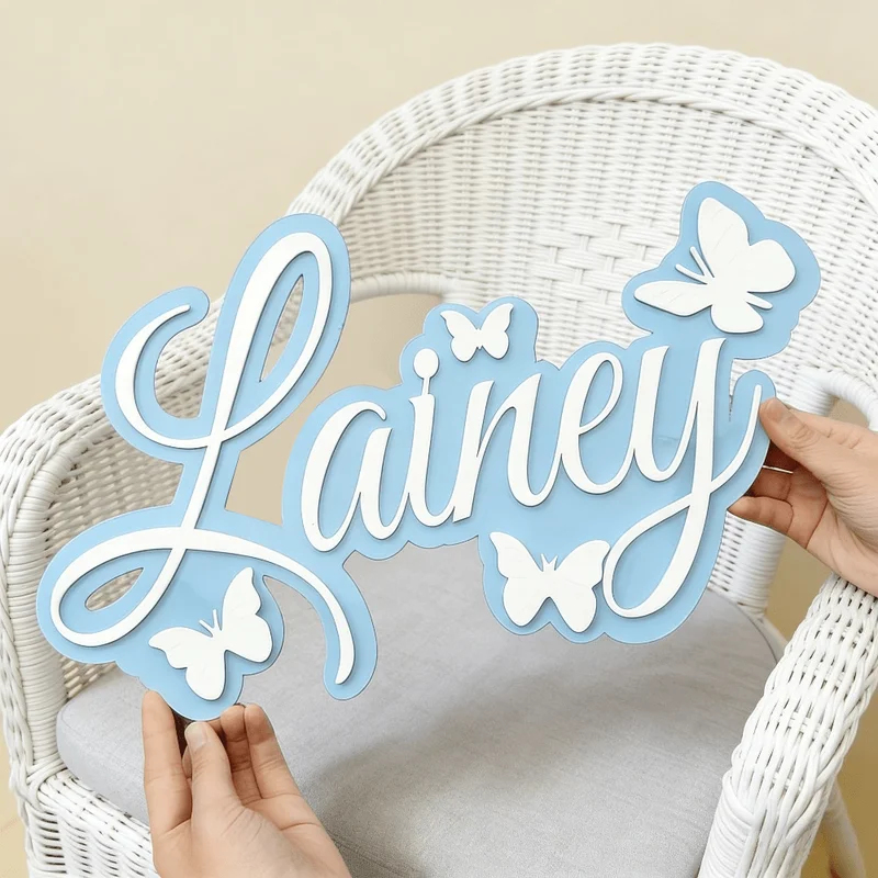 Personalized Baby Name Plaque, - Baby Nursery Wall Decor recension och pris