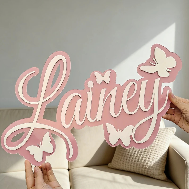 Personalized Baby Name Plaque, - Baby Nursery Wall Decor recension och pris