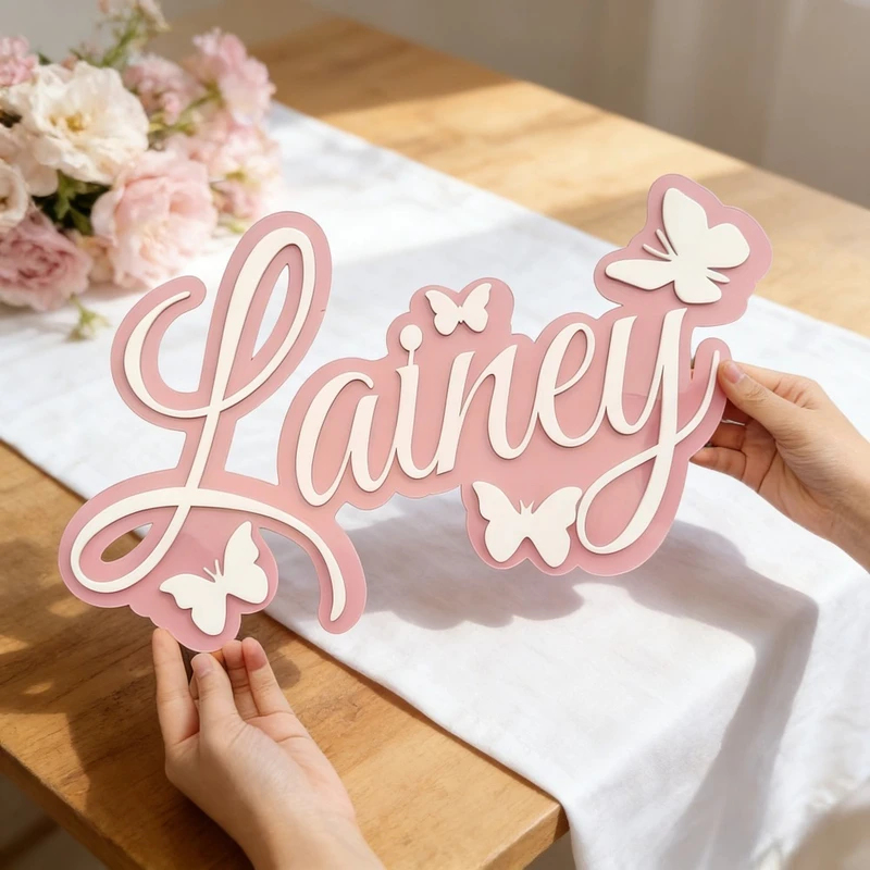 Personalized Baby Name Plaque, - Baby Nursery Wall Decor recension och pris