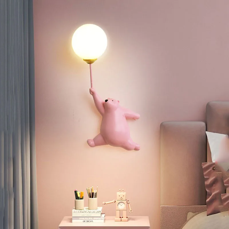 Cartoon Polar Bear LED Sconce  - Baby Nursery Wall Lights recension och pris