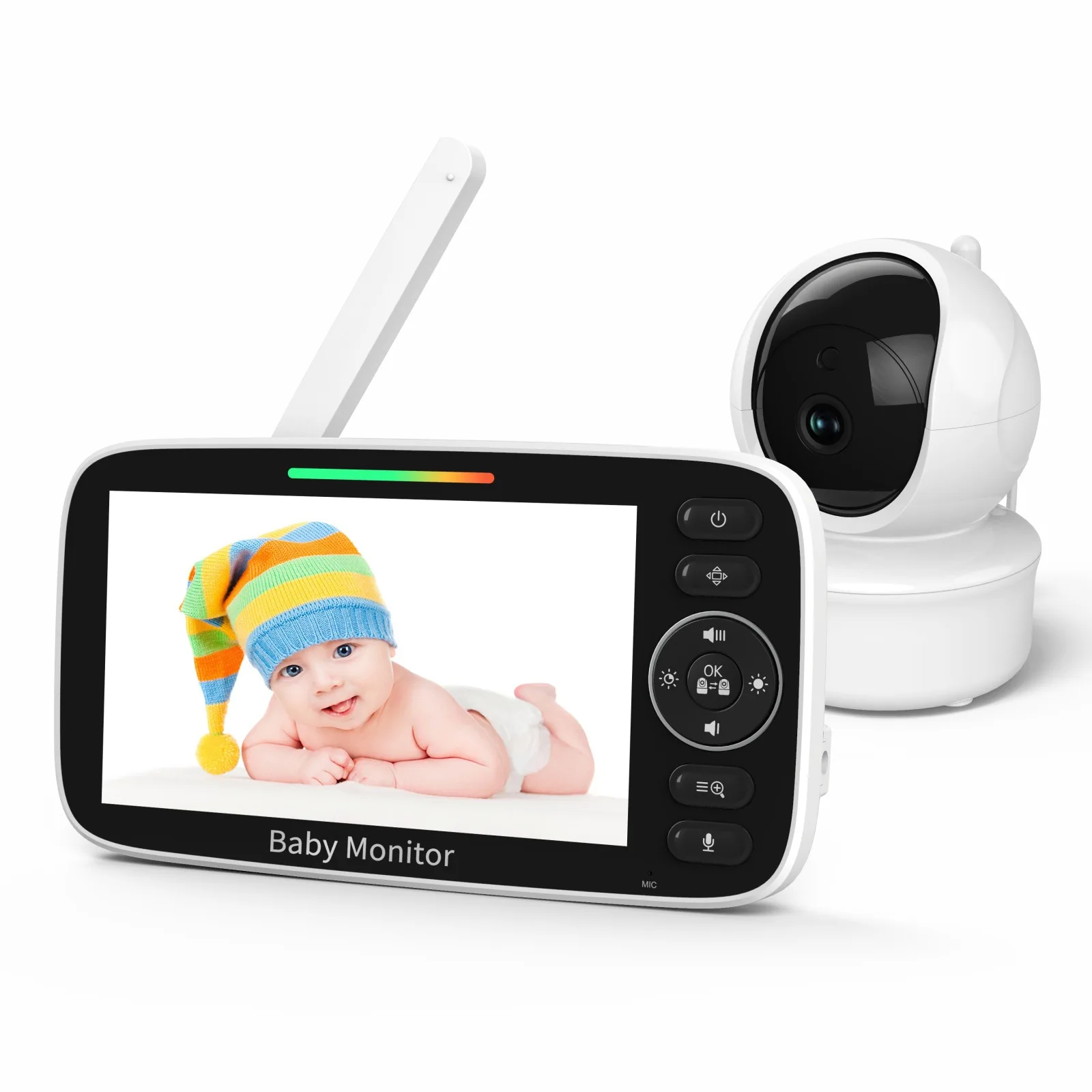 Baby Monitor with 5-inch LCD S - Baby Nursery Temperature recension och pris