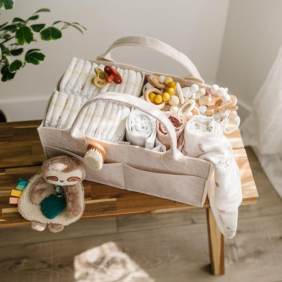 Baby Diaper Ball Bag Organizer - Baby Nursery Dresser recension och pris