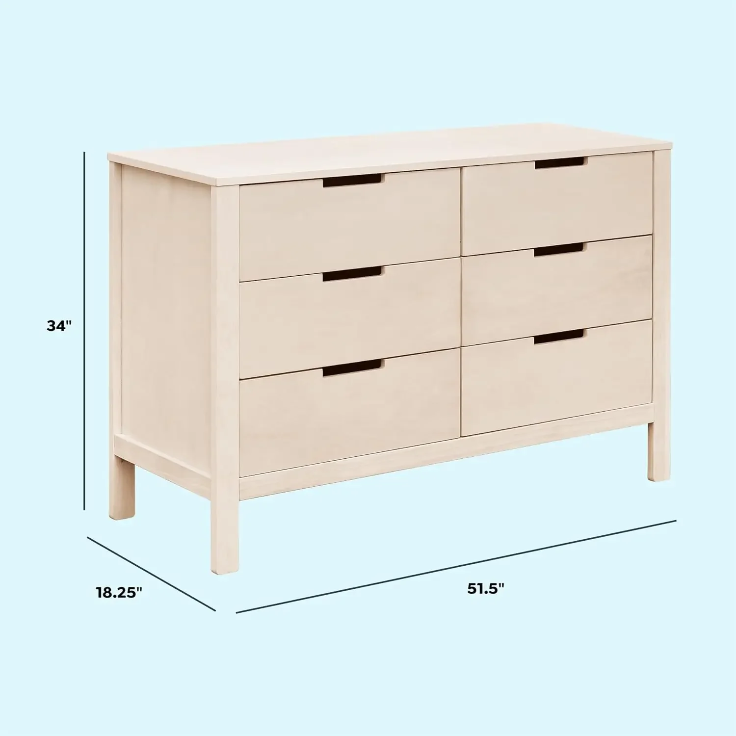 Double Chest of Drawers for Nu - Baby Nursery Dresser recension och pris
