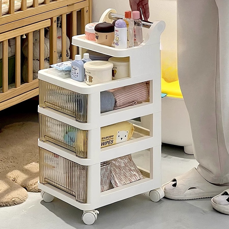 3-Tier Rolling Storage Cart Nu - Baby Nursery Cart recension och pris