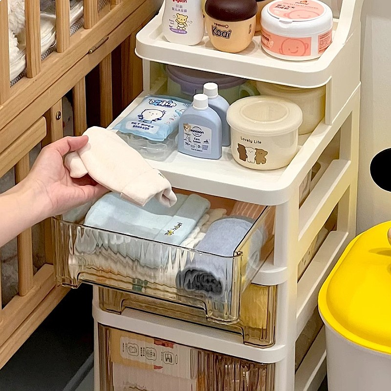 3-Tier Rolling Storage Cart Nu - Baby Nursery Cart recension och pris