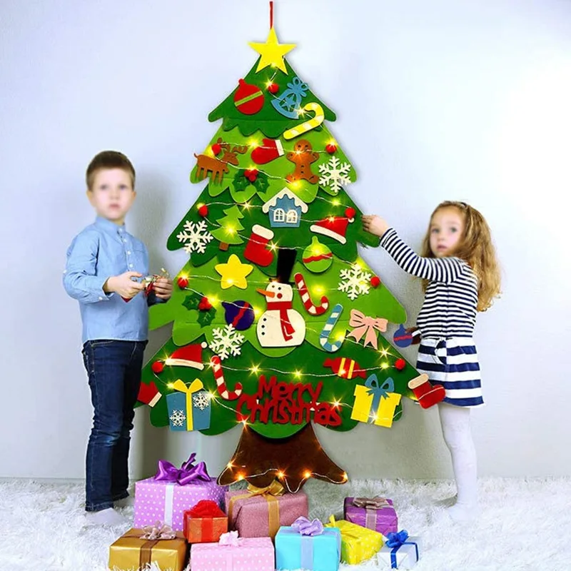DIY Felt Christmas Tree for To - Baby Nursery Wall Lights recension och pris