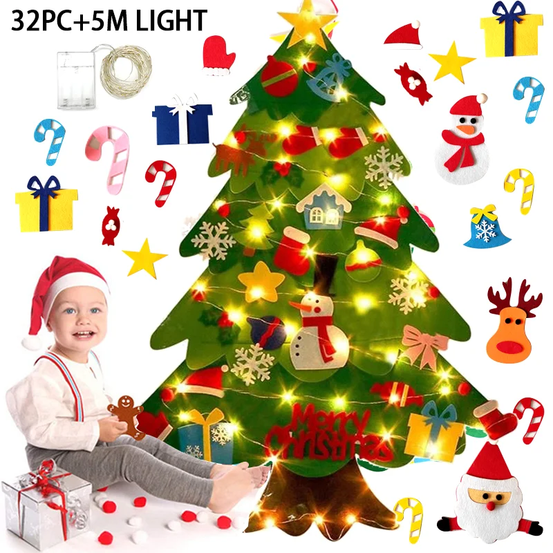 DIY Felt Christmas Tree for To - Baby Nursery Wall Lights recension och pris