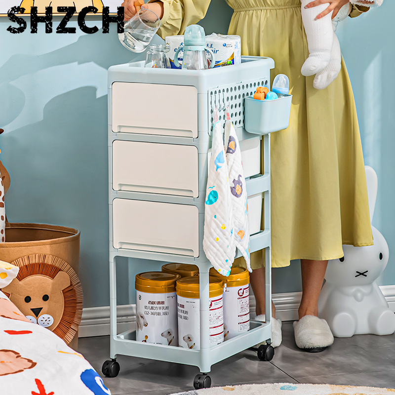 Cream Mobile Storage Cart,Mult - Baby Nursery Cart recension och pris