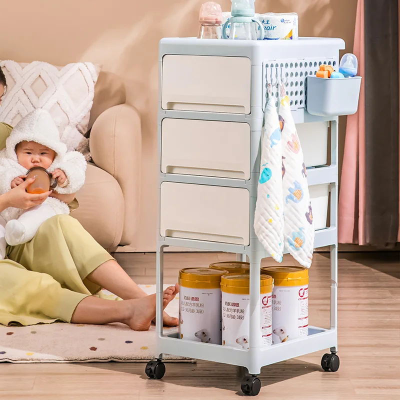 Cream Mobile Storage Cart,Mult - Baby Nursery Cart recension och pris