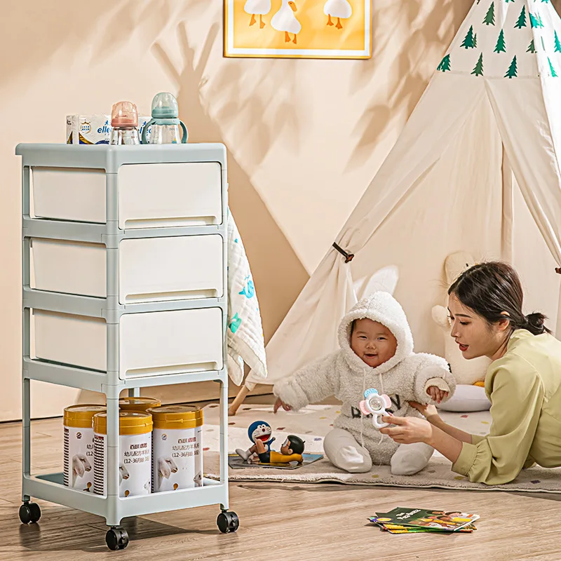 Cream Mobile Storage Cart,Mult - Baby Nursery Cart recension och pris
