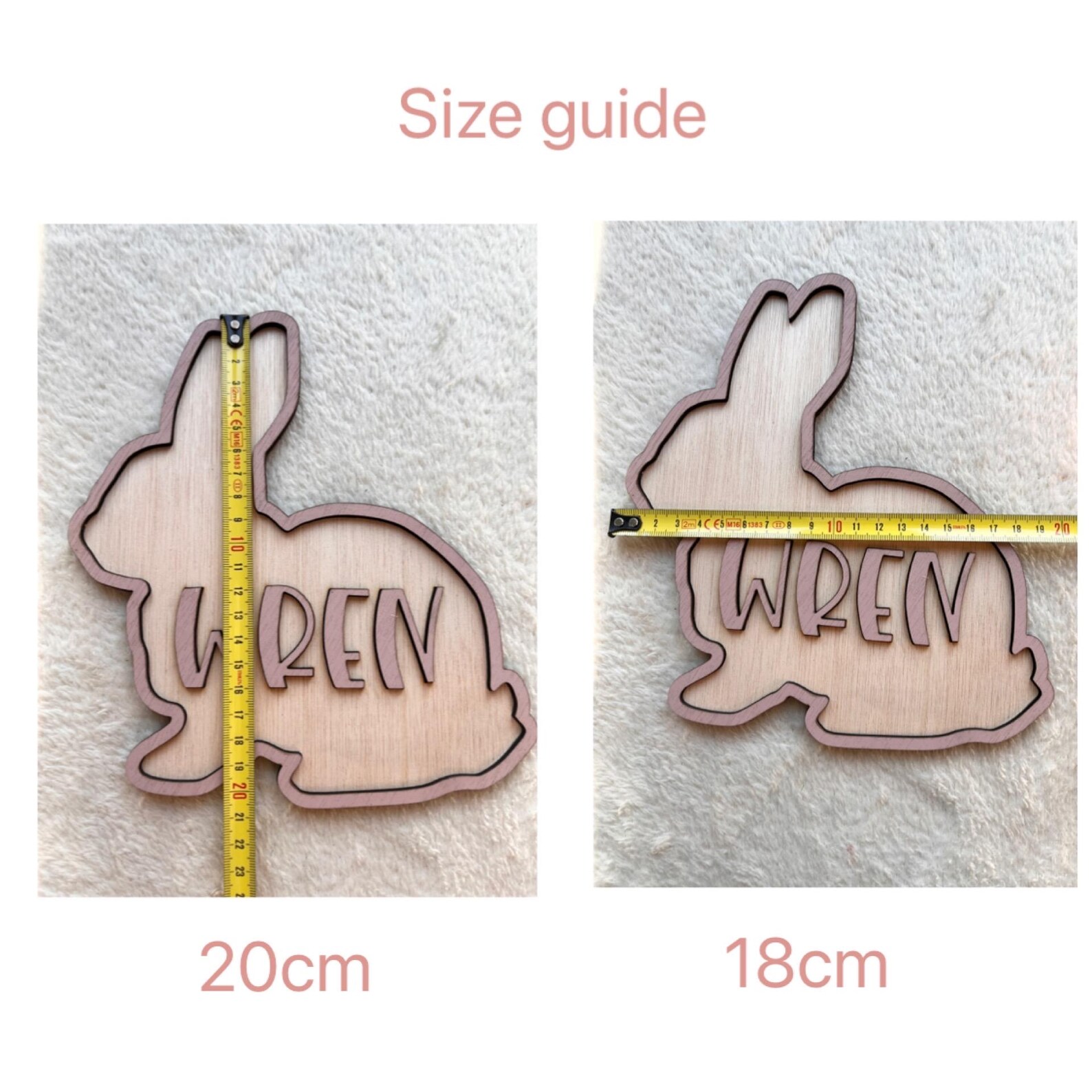 Personalized Bunny Name Wooden - Baby Nursery Wall Decor recension och pris