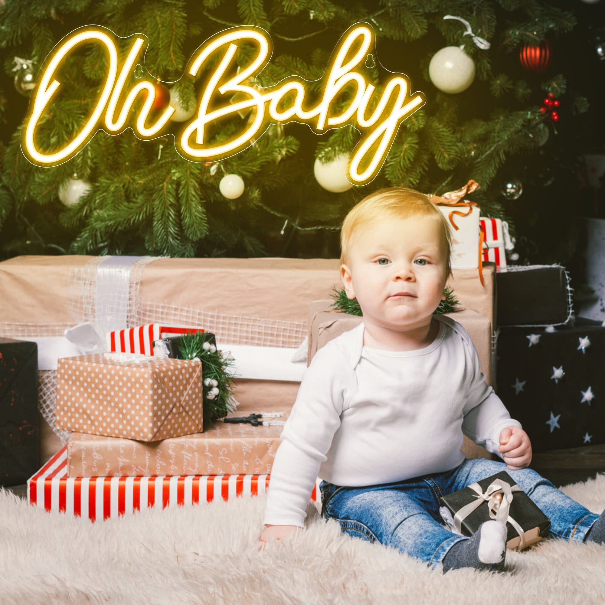 Oh Baby Neon Sign USB Dimmable - Baby Nursery Wall Lights recension och pris