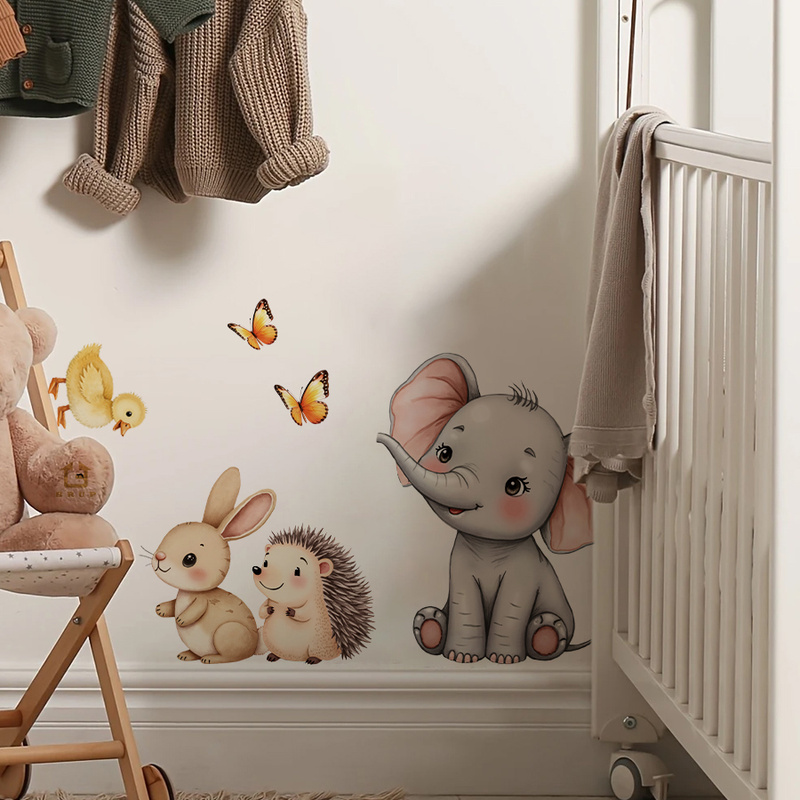 Cartoon Animal Wall Sticker -  - Baby Nursery Decals recension och pris