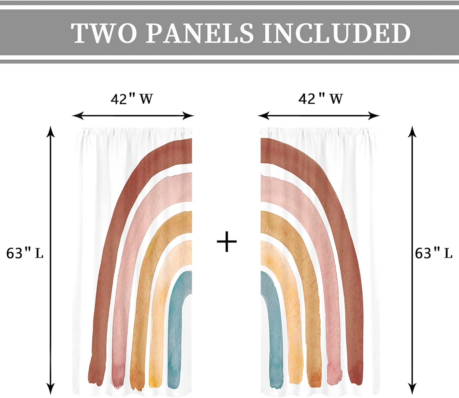 Kids Boho Rainbow Curtains for - Baby Nursery Vintage Decor recension och pris