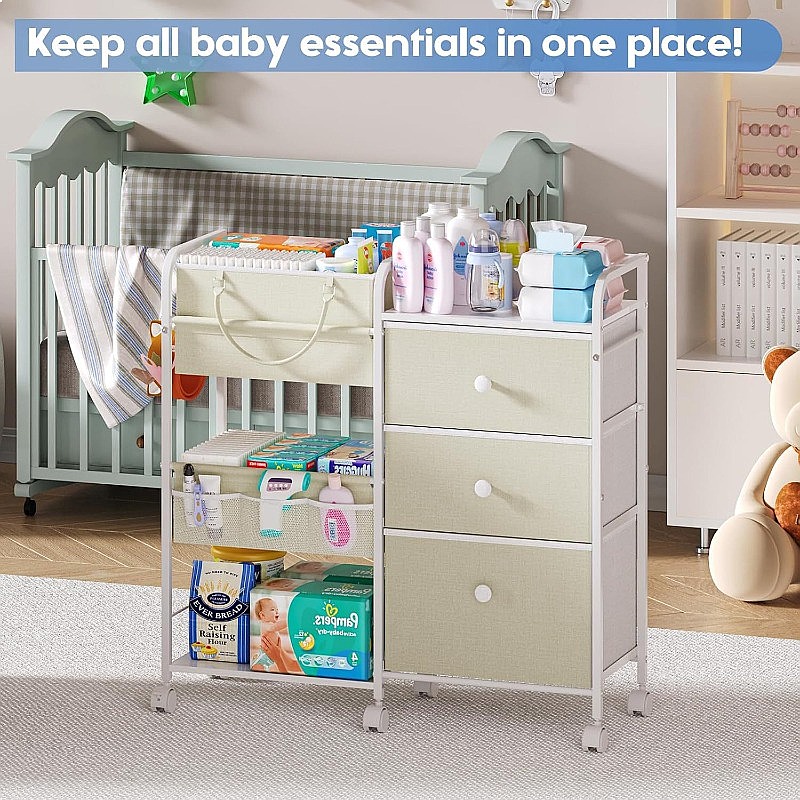 Large Capacity Baby Diaper Org - Baby Nursery Cart recension och pris