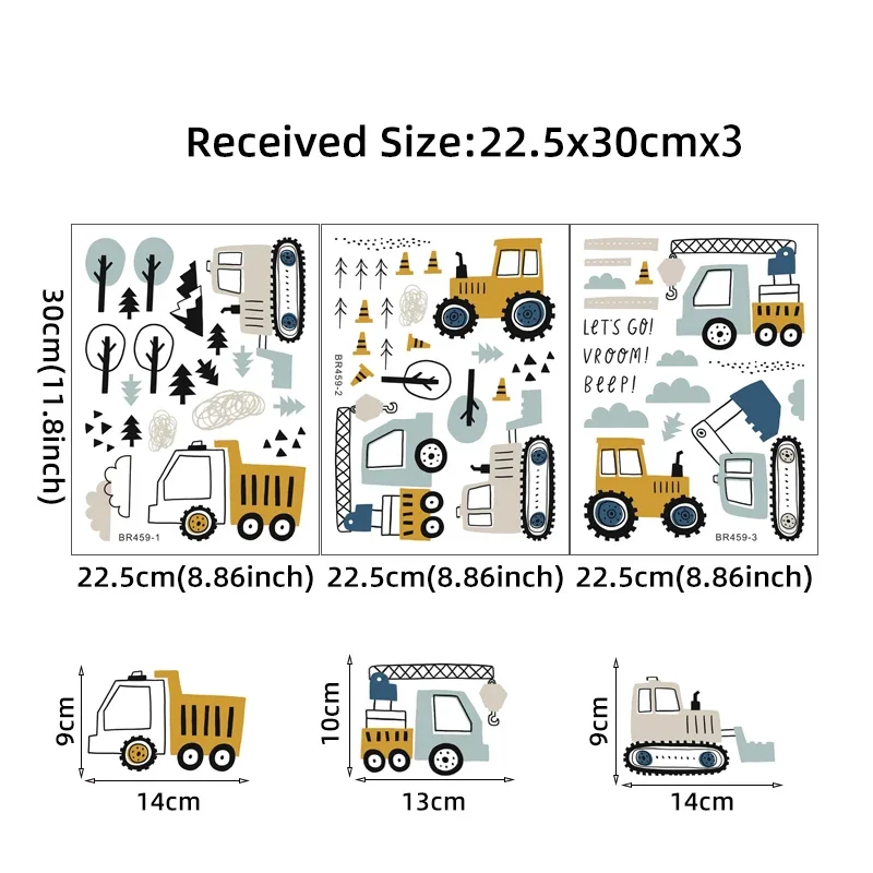 Hand Drawn Cute Cars Cargo Tru - Baby Nursery Wallpaper recension och pris