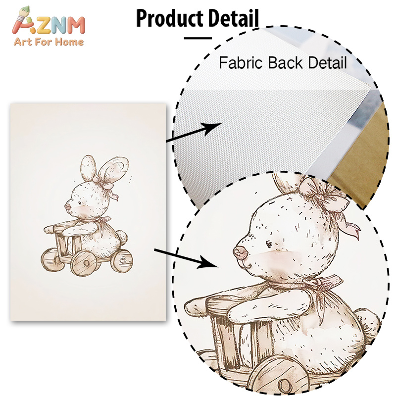 AZNM Vintage Baby Toy Canvas W - Baby Nursery Vintage Decor recension och pris