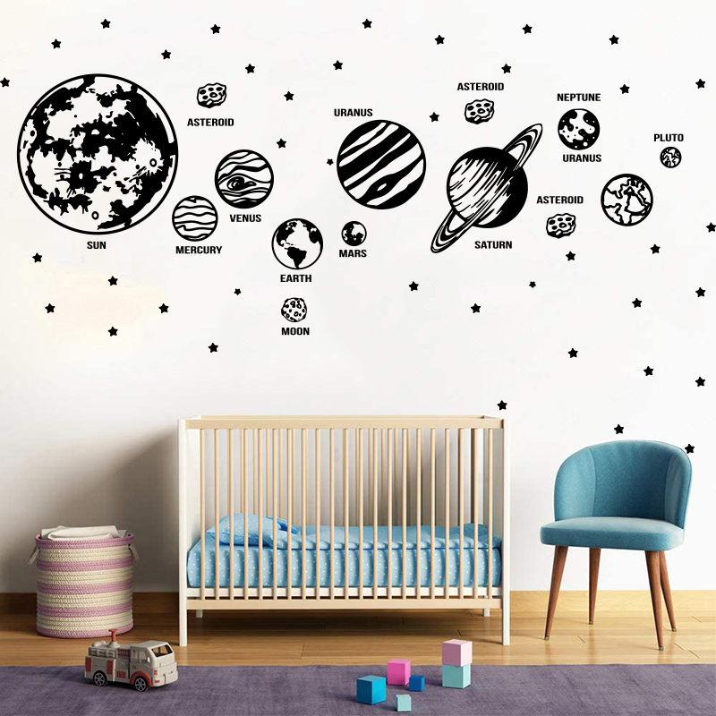 Large Planets Solar System Spa - Baby Nursery Wallpaper recension och pris