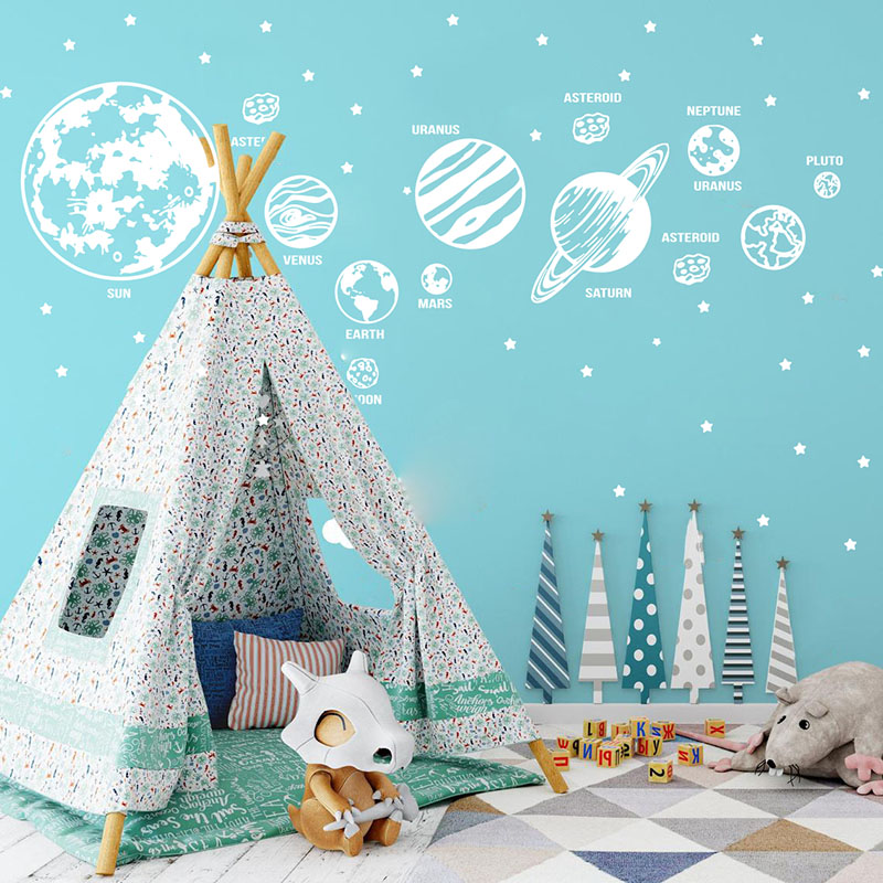 Large Planets Solar System Spa - Baby Nursery Wallpaper recension och pris