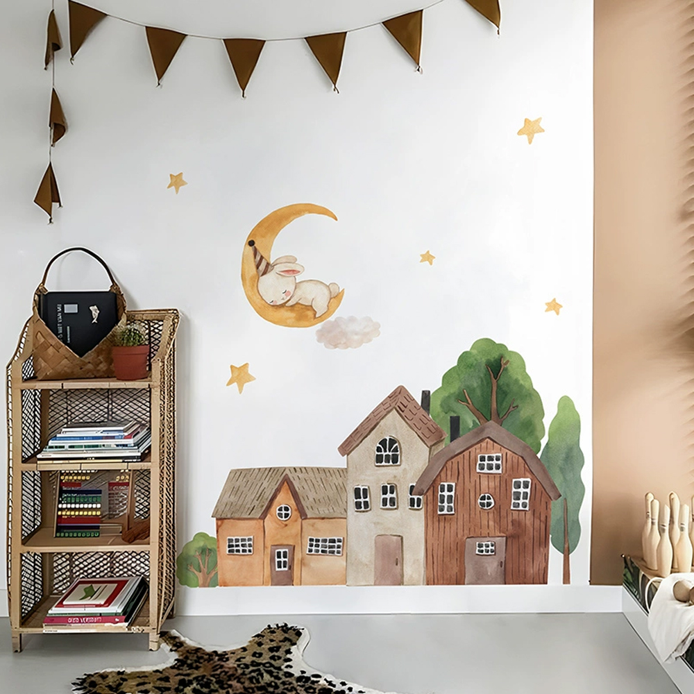 Fabric Cartoon Forest Vintage  - Baby Nursery Wall Decor recension och pris