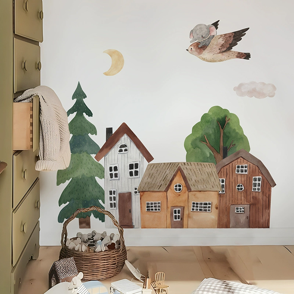 Fabric Cartoon Forest Vintage  - Baby Nursery Wall Decor recension och pris