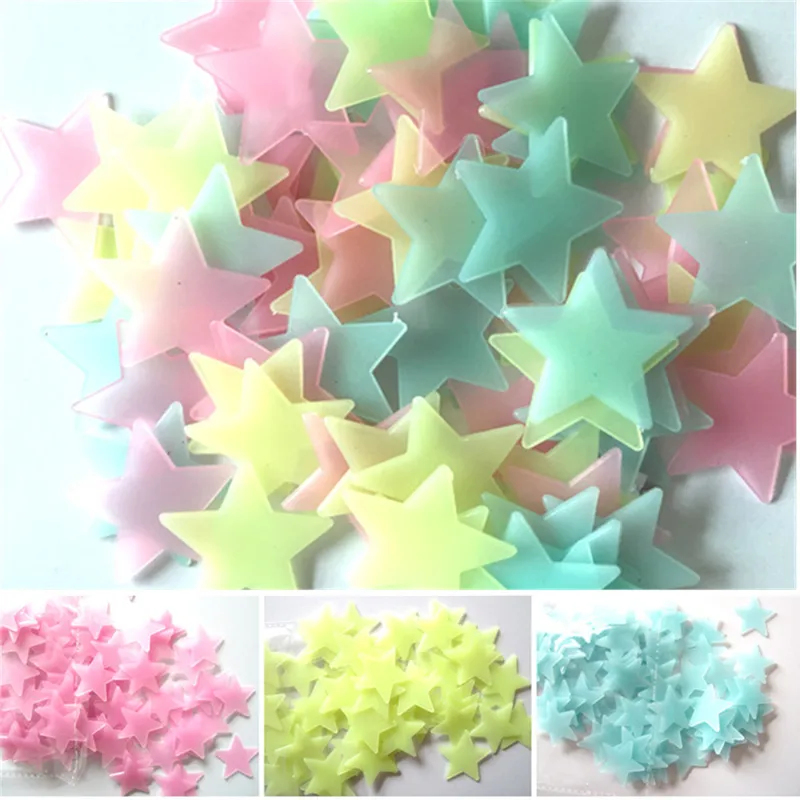 100pcs Fluorescent Glow in the - Baby Nursery Decals recension och pris